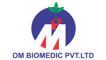 OM Biomedic Pvt. Ltd. logo as displayed in Intra Life's official manufacturer carousel